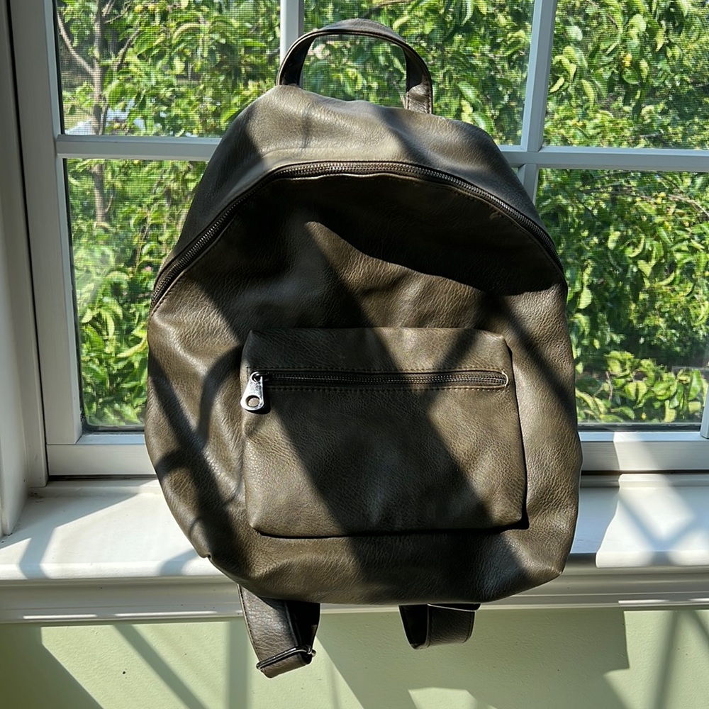 Vegan Leather Backpack 100% Vinyl